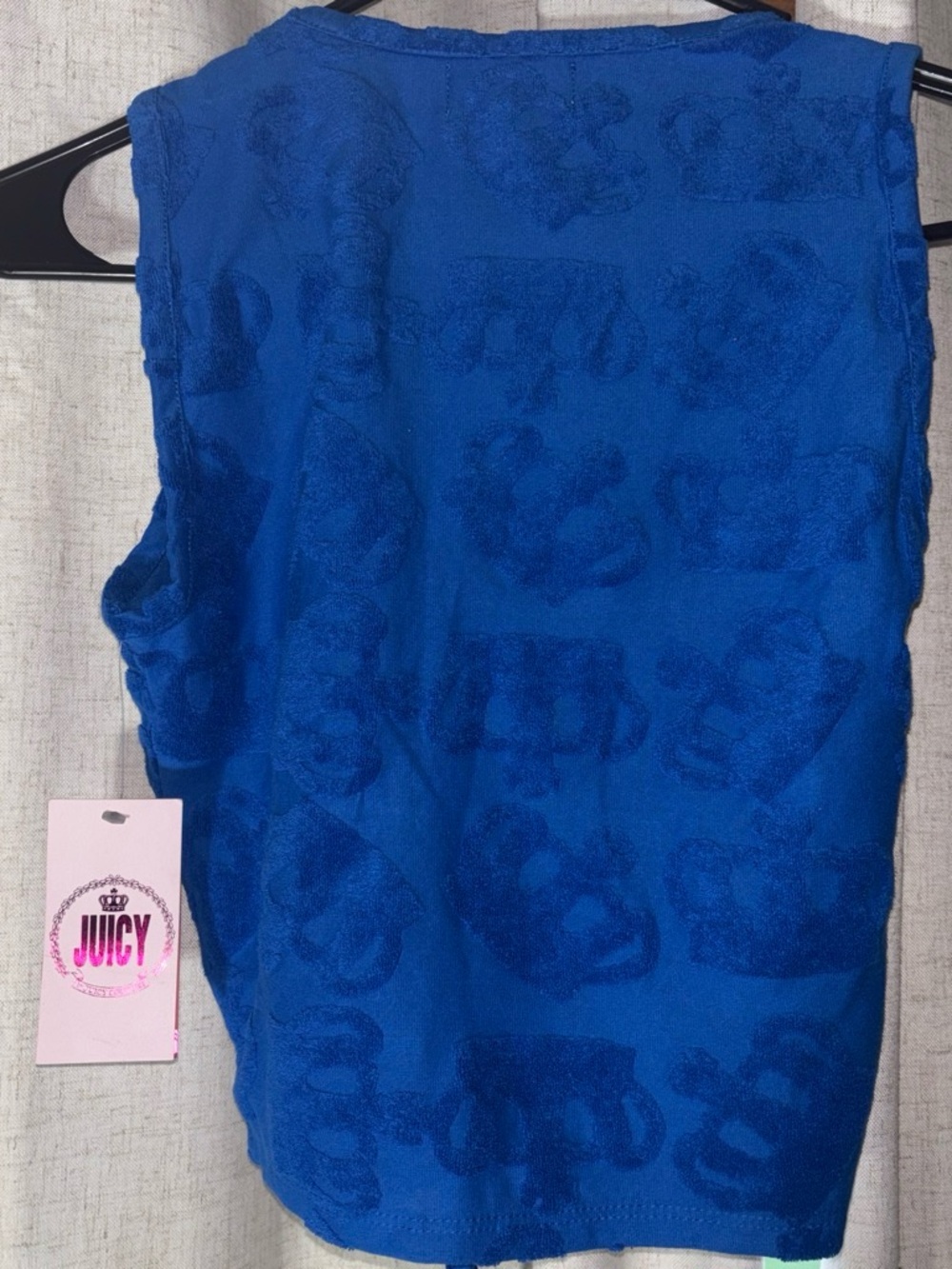 Juicy Couture Royal Blue Embossed Logo Skirt